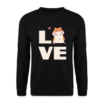 Drôle de cadeau de hamster - Sweat-shirt Unisexe - noir - Devant - Alina (178cm) & Michal (187cm)