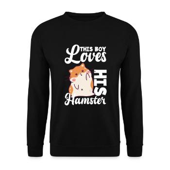 Ce garçon aime son hamster - Sweat-shirt Unisexe - noir - Devant - Alina (178cm) & Michal (187cm)