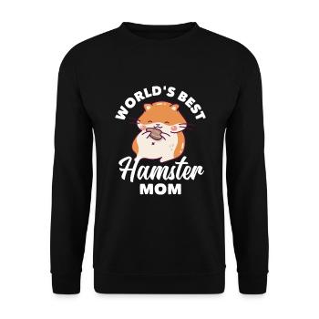 Drôle hamster cadeau hamster maman - Sweat-shirt Unisexe - noir - Devant - Alina (178cm) & Michal (187cm)