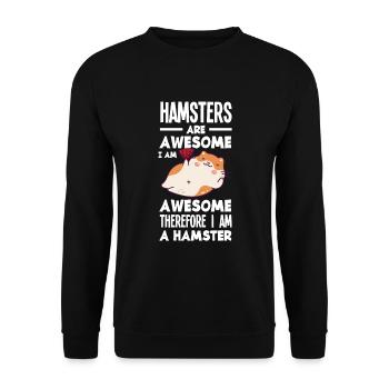 Drôle de cadeau de hamster - Sweat-shirt Unisexe - noir - Devant - Alina (178cm) & Michal (187cm)