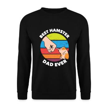 Drôle hamster cadeau hamster papa - Sweat-shirt Unisexe - noir - Devant - Alina (178cm) & Michal (187cm)