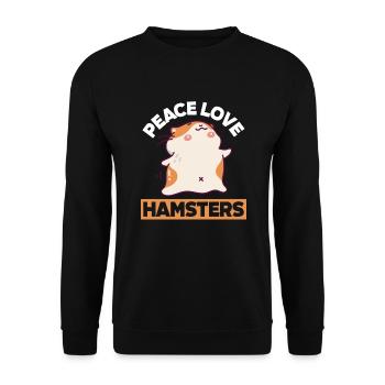Drôle de cadeau de hamster - Sweat-shirt Unisexe - noir - Devant - Alina (178cm) & Michal (187cm)