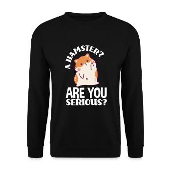 Drôle de cadeau de hamster - Sweat-shirt Unisexe - noir - Devant - Alina (178cm) & Michal (187cm)