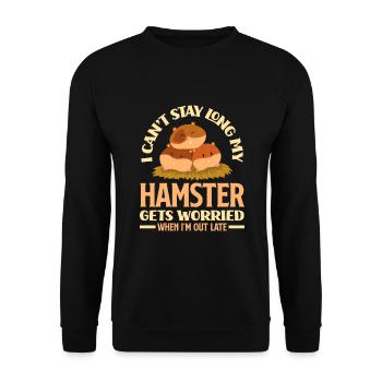 Drôle de cadeau de hamster - Sweat-shirt Unisexe - noir - Devant - Alina (178cm) & Michal (187cm)