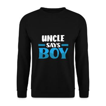 Team Boy Team Young Uncles Gender Reveal Party - Unisex Sweatshirt - black - Front - Alina (178cm) & Michal (187cm)