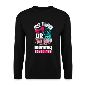 Le genre rose ou bleu révèle baby party maman - Sweat-shirt Unisexe - noir - Devant - Alina (178cm) & Michal (187cm)