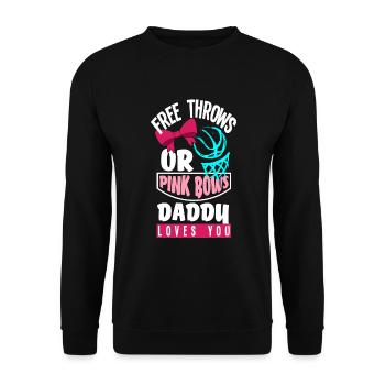 Le genre rose ou bleu révèle Baby Party Papa - Sweat-shirt Unisexe - noir - Devant - Alina (178cm) & Michal (187cm)