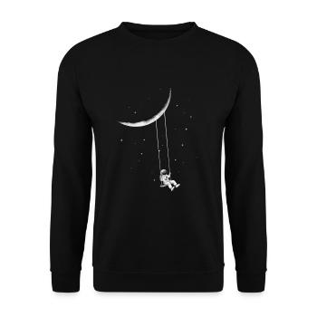 Astronaute sur balançoire - Sweat-shirt Unisexe - noir - Devant - Alina (178cm) & Michal (187cm)