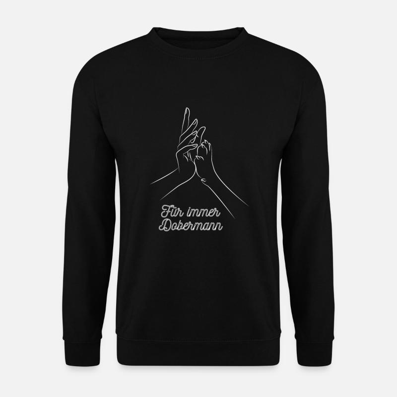 Für immer dobermann hund pfote geschenk idee - Unisex Pullover - Schwarz