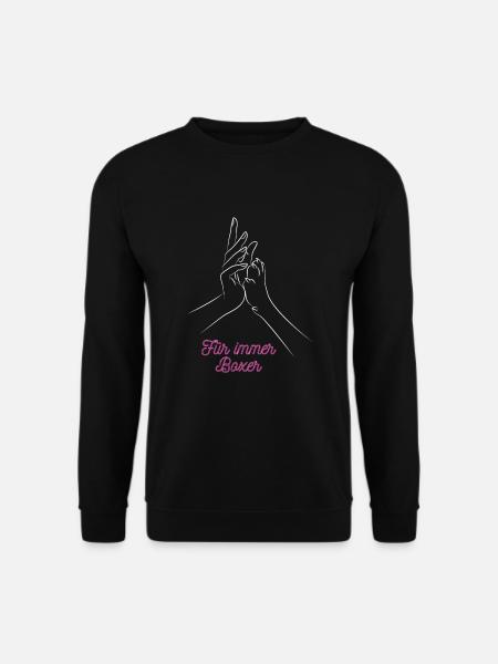 Für immer boxer hund pfote geschenk idee spruch - Unisex Pullover - Schwarz