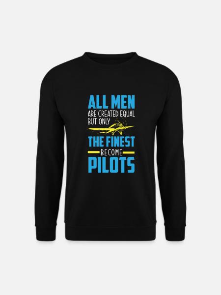 Flugzeug Luftfahrt Pilot Lustiges Piloten Geschenk - Unisex Pullover - Schwarz