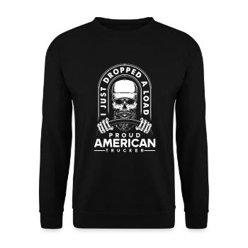 Truck Driver Trucker Truck Driver Driver - Unisex Sweatshirt - black - Front - Alina (178cm) & Michal (187cm)