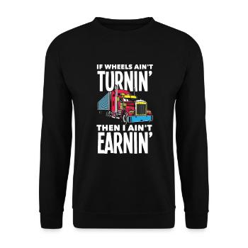 Truck Driver Trucker Truck Driver Driver - Unisex Sweatshirt - black - Front - Alina (178cm) & Michal (187cm)