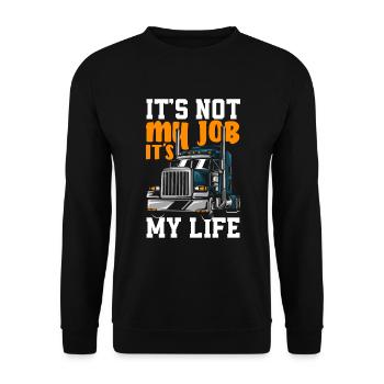 Truck Driver Trucker Truck Driver Driver - Unisex Sweatshirt - black - Front - Alina (178cm) & Michal (187cm)