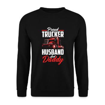 Truck Driver Trucker Truck Driver Driver - Unisex Sweatshirt - black - Front - Alina (178cm) & Michal (187cm)