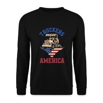 Truck Driver Trucker Truck Driver Driver - Unisex Sweatshirt - black - Front - Alina (178cm) & Michal (187cm)