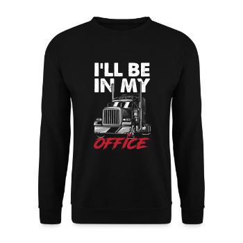 Truck Driver Trucker Truck Driver Driver - Unisex Sweatshirt - black - Front - Alina (178cm) & Michal (187cm)