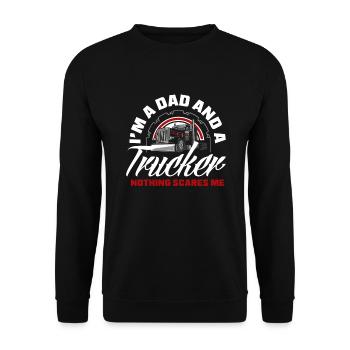 Truck Driver Trucker Truck Driver Driver - Unisex Sweatshirt - black - Front - Alina (178cm) & Michal (187cm)