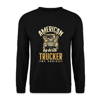 Truck Driver Trucker Truck Driver Driver - Unisex Sweatshirt - black - Front - Alina (178cm) & Michal (187cm)