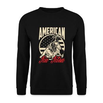Jiu Jitsu Jiu Jitsu Jiu Jitsu - Unisex Sweatshirt - black - Front - Alina (178cm) & Michal (187cm)
