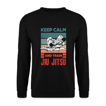 Jiu Jitsu Jiu Jitsu Jiu Jitsu - Unisex Sweatshirt - black - Front - Alina (178cm) & Michal (187cm)