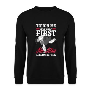 Jiu Jitsu Jiu Jitsu Jiu Jitsu - Unisex Pullover - Schwarz - Vorne - Alina (178cm) & Michal (187cm)
