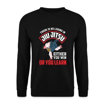 Jiu Jitsu Jiu Jitsu Jiu Jitsu - Unisex Pullover - Schwarz - Vorne - Alina (178cm) & Michal (187cm)