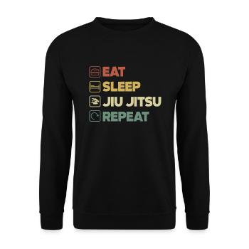 Jiu Jitsu Jiu Jitsu Jiu Jitsu - Unisex Pullover - Schwarz - Vorne - Alina (178cm) & Michal (187cm)