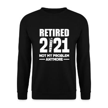 Lustiges Golfen Golf Golfer Geschenk Rente 2021 - Unisex Pullover - Schwarz - Vorne - Alina (178cm) & Michal (187cm)