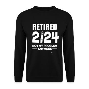 Lustiges Golfen Golf Golfer Geschenk Rente 2024 - Unisex Pullover - Schwarz - Vorne - Alina (178cm) & Michal (187cm)