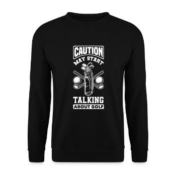 Lustiges Golfen Golf Golfer Geschenk - Unisex Pullover - Schwarz - Vorne - Alina (178cm) & Michal (187cm)