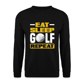 Lustiges Golfen Golf Golfer Geschenk - Unisex Pullover - Schwarz - Vorne - Alina (178cm) & Michal (187cm)