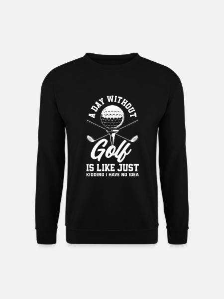 Lustiges Golfen Golf Golfer Geschenk - Unisex Pullover - Schwarz
