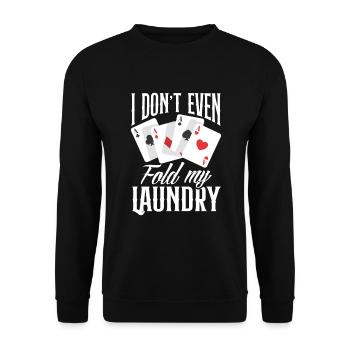Poker Player Poker Player Poker Gift - Unisex Sweatshirt - black - Front - Alina (178cm) & Michal (187cm)