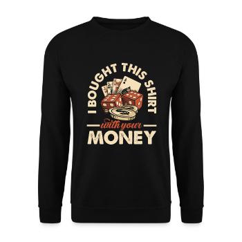Poker Player Poker Player Poker Gift - Unisex Sweatshirt - black - Front - Alina (178cm) & Michal (187cm)