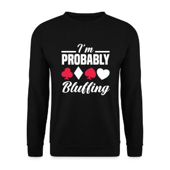 Poker Player Poker Player Poker Gift - Unisex Sweatshirt - black - Front - Alina (178cm) & Michal (187cm)