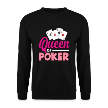 Poker Player Poker Player Poker Gift - Unisex Sweatshirt - black - Front - Alina (178cm) & Michal (187cm)