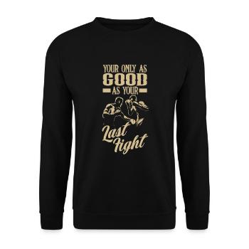 Drôle de boxer de boxe cadeau - Sweat-shirt Unisexe - noir - Devant - Alina (178cm) & Michal (187cm)