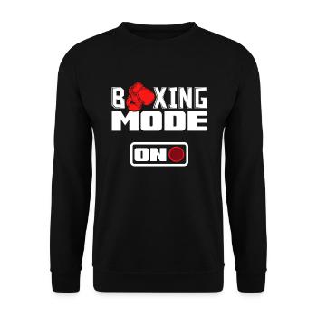 Lustiges Boxen Boxer Geschenk - Unisex Pullover - Schwarz - Vorne - Alina (178cm) & Michal (187cm)