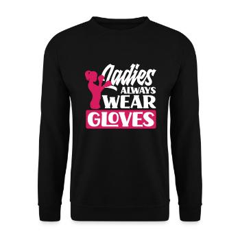 Drôle de boxer de boxe cadeau - Sweat-shirt Unisexe - noir - Devant - Alina (178cm) & Michal (187cm)
