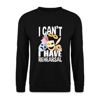Funny Actor Actress Gift - Unisex Sweatshirt - black - Front - Alina (178cm) & Michal (187cm)