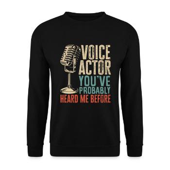 Drôle d’acteur Actrice Cadeau - Sweat-shirt Unisexe - noir - Devant - Alina (178cm) & Michal (187cm)