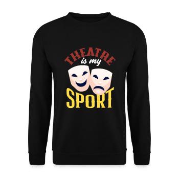 Lustiges Schauspieler Schauspielerin Geschenk - Unisex Pullover - Schwarz - Vorne - Alina (178cm) & Michal (187cm)