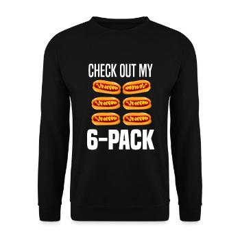 Hot Dog Hot Dogs Liebhaber Geschenk - Unisex Pullover - Schwarz - Vorne - Alina (178cm) & Michal (187cm)