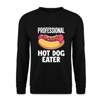 Hot Dog Hot Dogs Liebhaber Geschenk - Unisex Pullover - Schwarz - Vorne - Alina (178cm) & Michal (187cm)