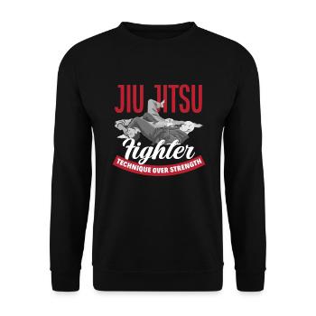 Jiu Jitsu Jiu Jitsu Jiu Jitsu - Unisex Pullover - Schwarz - Vorne - Alina (178cm) & Michal (187cm)