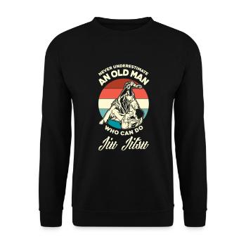 Jiu Jitsu Jiu Jitsu Jiu Jitsu - Unisex Sweatshirt - black - Front - Alina (178cm) & Michal (187cm)