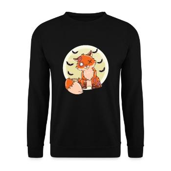 Halloween Zombie Animaux Halloween Renard - Sweat-shirt Unisexe - noir - Devant - Alina (178cm) & Michal (187cm)