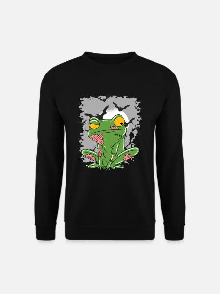 Halloween Zombie Animals Halloween Frog - Unisex Sweatshirt - black