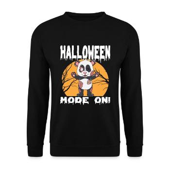 Halloween Zombie Tiere Halloween Panda - Unisex Pullover - Schwarz - Vorne - Alina (178cm) & Michal (187cm)